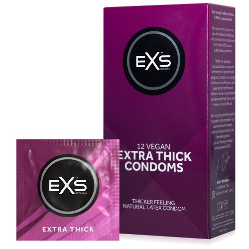 Wytrzymałe prezerwatywy EXS EXTRA THICK 12 szt - 72288856