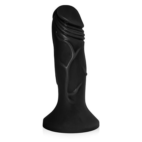 Dildo analne 12 cm czarny elastyczny sztuczny penis - 74959910