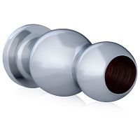 Stalowy korek analny 4,4 cm z otworem anal plug - 79734286 - 3