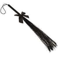 Lekki pejcz z satynową kokardą do delikatnej chłosty bdsm - 75935945 - 3