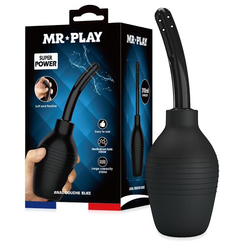 Czarny irygator intymny z gruszką do lewatywy anal sex 310 ml - 74021258