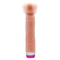 Realistyczny anatomiczny wibrator cielisty penis z pokrętłem 21,5 cm - 77174857 - 2