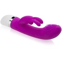 Unikatowy wibrator z kulką masującą wypustkami i króliczkiem - 79739627 - 2