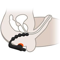 Wibrujący masażer prostaty i krocza giętka końcówka wypustki - 79609709 - 3