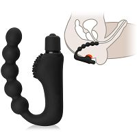 Wibrujący masażer prostaty i krocza giętka końcówka wypustki - 79609709 - 4