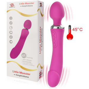 Dwustronny wibrator podgrzewany 45stc gorący masturbator – 73213361