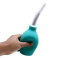 Niebieski irygator intymny z gruszką do lewatywy anal sex 310 ml - 76095790 - 5