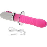 Ssący wibrator posuwisty z języczkiem - 6 funkcji wibracji + 5 funkcji ssania - 77832431 - 2