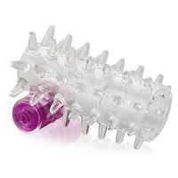 Wibrująca nakładka pogrubiająca z kolcami  wrw 037 PURPLE - 75661608 - 2