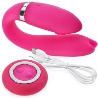 Ssąco-wibrujący masażer dla par wibrator do seksu sterowany pilotem - 79263766 - 5