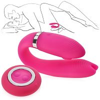 Ssąco-wibrujący masażer dla par wibrator do seksu sterowany pilotem - 79263766 - 3