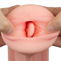 Miękkie realistyczne usta i głębokie gardło w puszce Cream Ale masturbator - 78692141 - 9