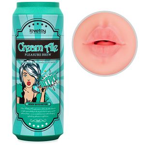 Miękkie realistyczne usta i głębokie gardło w puszce Cream Ale masturbator - 78692141