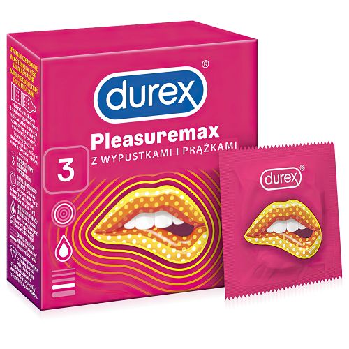 Prezerwatywy DUREX Pleasuremax z wypustkami i prążkami 3 szt - 73333203