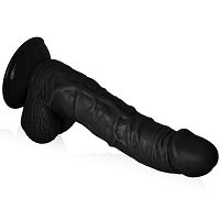 Wielkie żylaste realistyczne dildo czarny penis 22,5 cm - 72120842 - 2