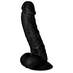 Wielkie żylaste realistyczne dildo czarny penis 22,5 cm - 72120842