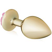 Anal plug 9 cm korek analny z różową różą - 72583373 - 5