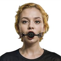 Rebellion elegancki silikonowy knebel z otworami gadżet BDSM dla par - 78891442 - 3