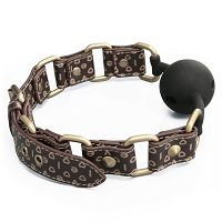 Rebellion elegancki silikonowy knebel z otworami gadżet BDSM dla par - 78891442 - 6