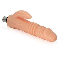 Dildo giętki penis z wypustką do sex maszyny podwójna rozkosz - 72470418 - 3