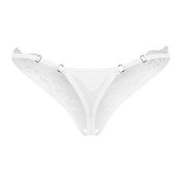 Obsessive Arrowel białe otwarte stringi z koronką i regulacją - 79914357 - 4