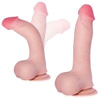 Dildo relistyczne elastyczny sztuczny penis 20 cm - 77987076 - 6