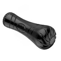 Realistyczna sztuczna pochwa w czarnej tubie anus - 74629671 - 4