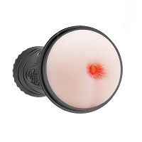 Realistyczna sztuczna pochwa w czarnej tubie anus - 74629671 - 7