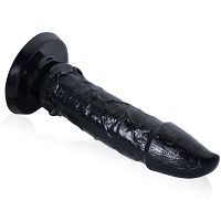 Czarne dildo fantasy detektor punktu G z przyssawką 21 cm - 76165595 - 3