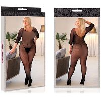 Bodystocking plus size xl-xxxl obcisłe body bielizna erotyczna dla kobiet - 71372079 - 3