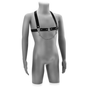 Męska uprząż harness na klatkę piersiową pasy bdsm - 78590379