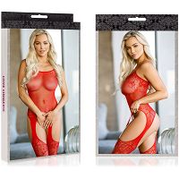 Bodystocking z koronki oszałamiający kombinezon erotyczny – 78897630 - 3