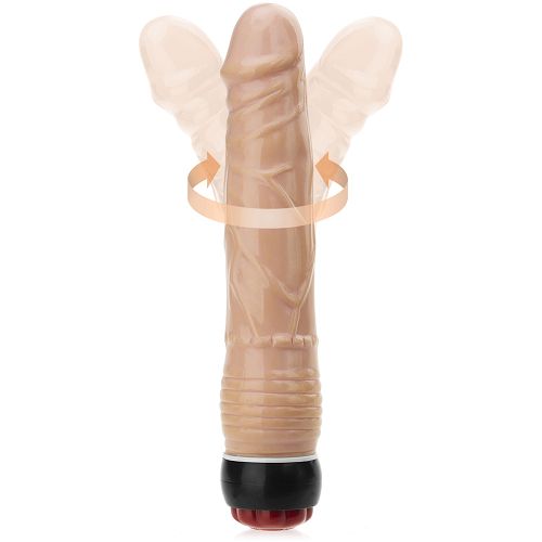 Wibrator z ruchem rotacyjny - dildo z obrotową główką - 76654101