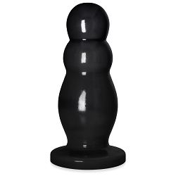 Gruby żelowy korek analny czarne dildo max 6 cm średnicy - 79857366