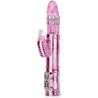 Żelowy wibrator z ładowarką rotacyjno-posuwisty z motylkiem – 78717638 - 3