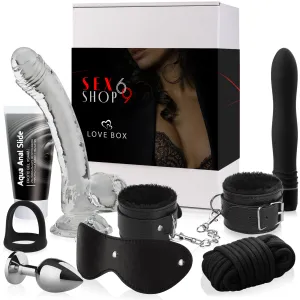 Love box black - zestaw starannie wyselekcjonowanych gadżetów erotycznych dla par - 76258083