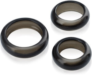 Zestaw 3 żelowych pierścieni na penisa - elastyczne ringi o różnych średnicach - 74838169