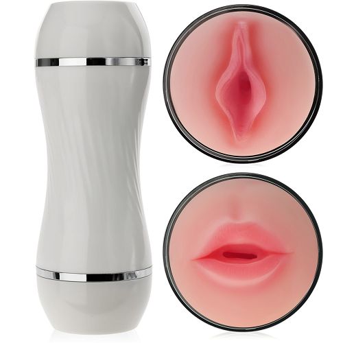 Dwustronny masturbator dla mężczyzn sztuczna pochwa i usta - 70096930