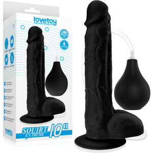 Duży penis 26cm z wytryskiem realistyczne dildo na przyssawce - 73041081