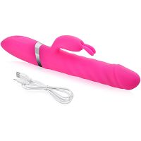 Wibrator posuwisty z królikiem do łechtaczki - funkcja grzania do 48stc - 71685375 - 2