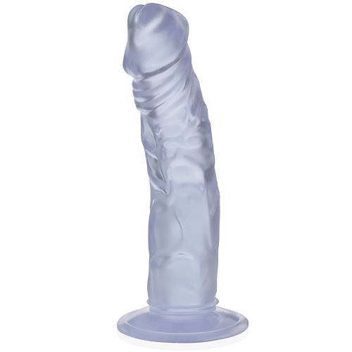 Gruby żylasty penis na mocnej przyssawce wygięte dildo 22 cm - 72481294