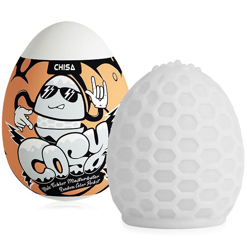 Białe żelowe jajko masturbator z lubrykantem dla mężczyzn - 70203921