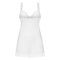 Obsessive Weddya biały zestaw babydoll + stringi bielizna ślubna - 76552439 - 3