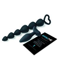 Anal me zestaw dla par gra erotyczna korek + koraliki - 74020151 - 2