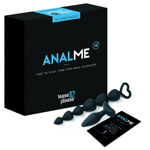 Anal me zestaw dla par gra erotyczna korek + koraliki - 74020151