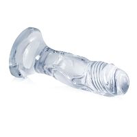 Dildo analne 12 cm przezroczysty elastyczny sztuczny penis - 73056153 - 2