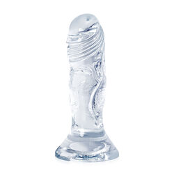 Dildo analne 12 cm przezroczysty elastyczny sztuczny penis - 73056153