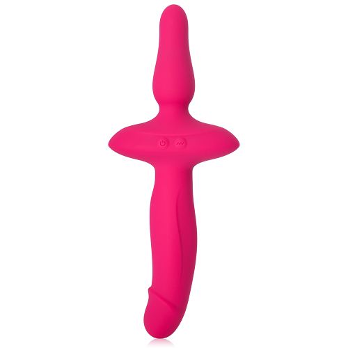 Dwustronny silikonowy wibrator penis anal plug 100 funkcji - 73656211