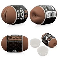 Dwustronny masturbator dla mężczyzn brązowa pochwa i anus - 79099961 - 3