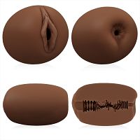 Dwustronny masturbator dla mężczyzn brązowa pochwa i anus - 79099961 - 5